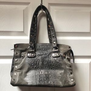 Hammitt Crocodile Grey Grey Studded Tote handbag used
